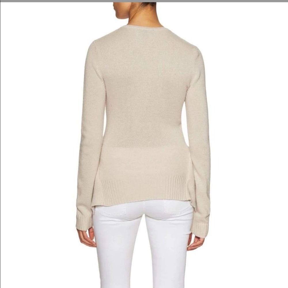 BCBGMaxAzria Loretta beige Sweater with beaded accents - Picture 3 of 13